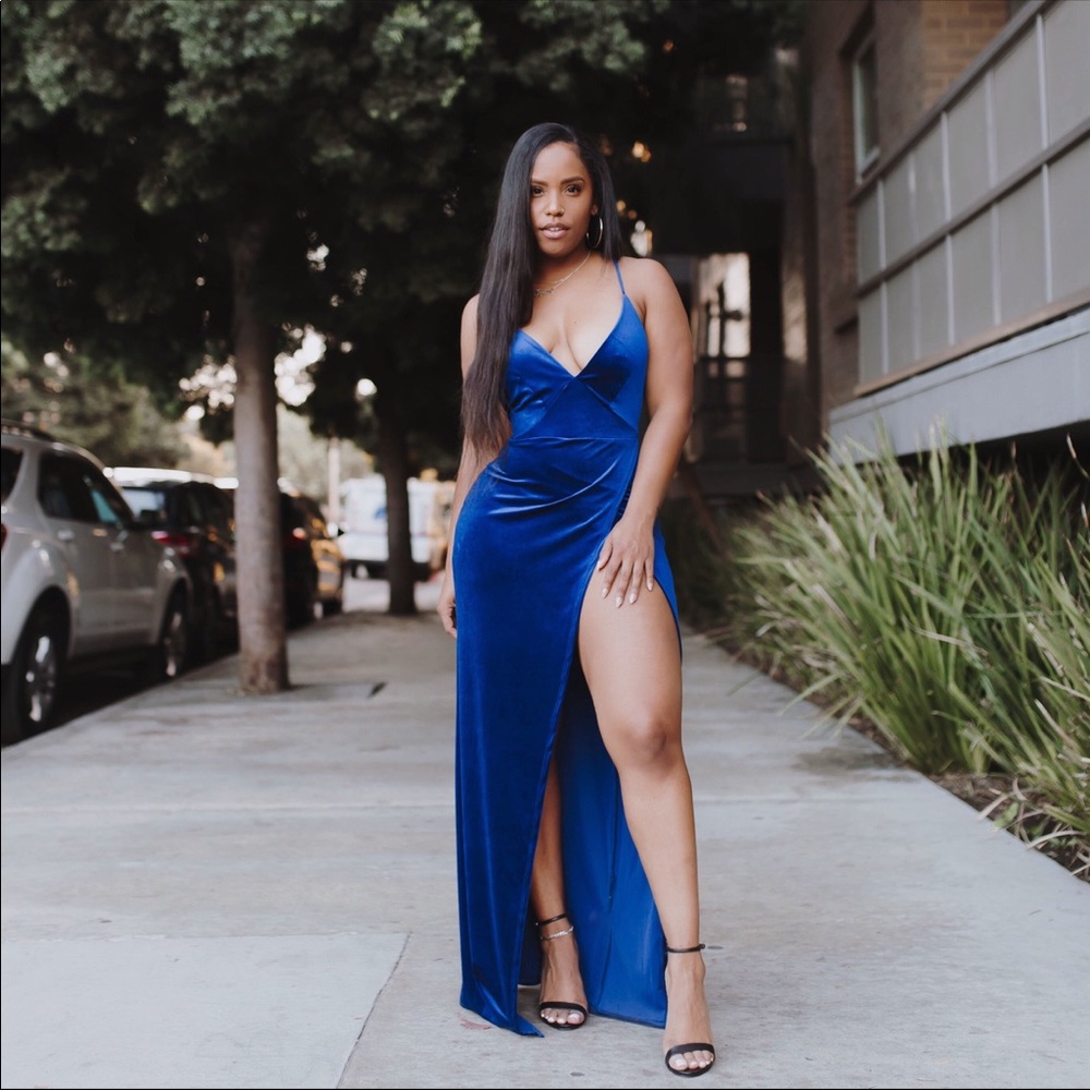 Velvet Blue Dress